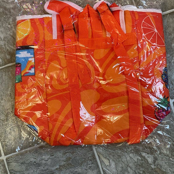 NWT, unopened VIZZY reusable orange/white bag with straps and zipper - Picture 11 of 12
